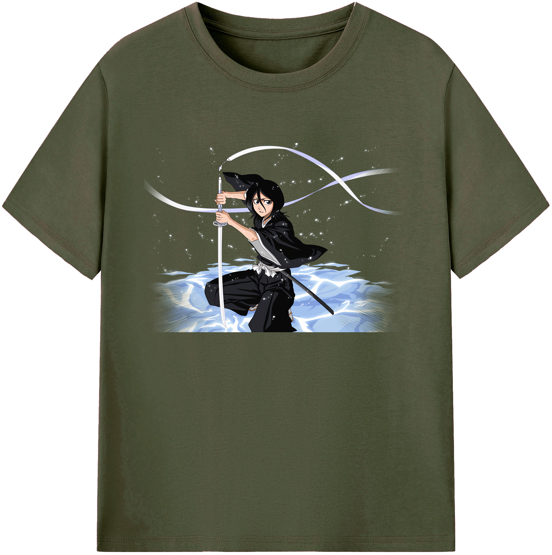 （画像用） ブリーチ 朽木ルキア BLEACH Kuchiki Rukia 綿100％ メンズ半袖Tシャツ｜肌触りやわらか＆通気性